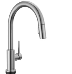 Clearance Trinsic Single-Handle Pull-Down Kitchen Faucet with TouchO | Hands Free and Touch Touchless, Sensor And Tap Activated Kitchen Faucets|Single Hole