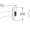 Outlet 5-3/4" Wall Mounted Shower Arm and Shower Arm Flange Shower Arms