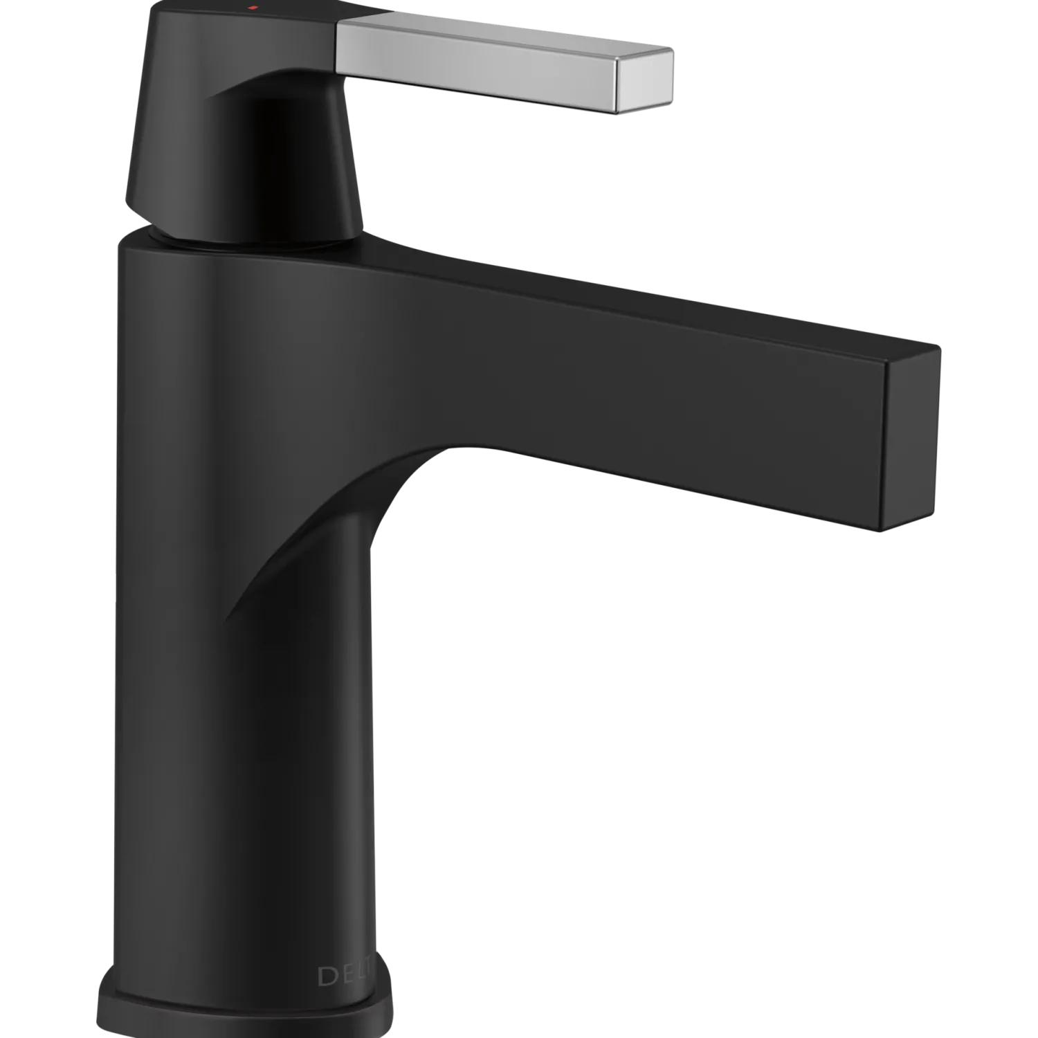 Discount Zura Single Handle Bathroom Faucet with Drain in Chrome and Black Single Hole