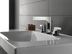 New Zura Two Handle Widespread Bathroom Faucet In Chrome 8" Widespread