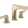 Zura Two Handle Widespread Bathroom Faucet in Champagne Bronze 8" Widespread