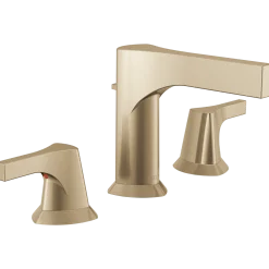 Zura Two Handle Widespread Bathroom Faucet in Champagne Bronze 8" Widespread