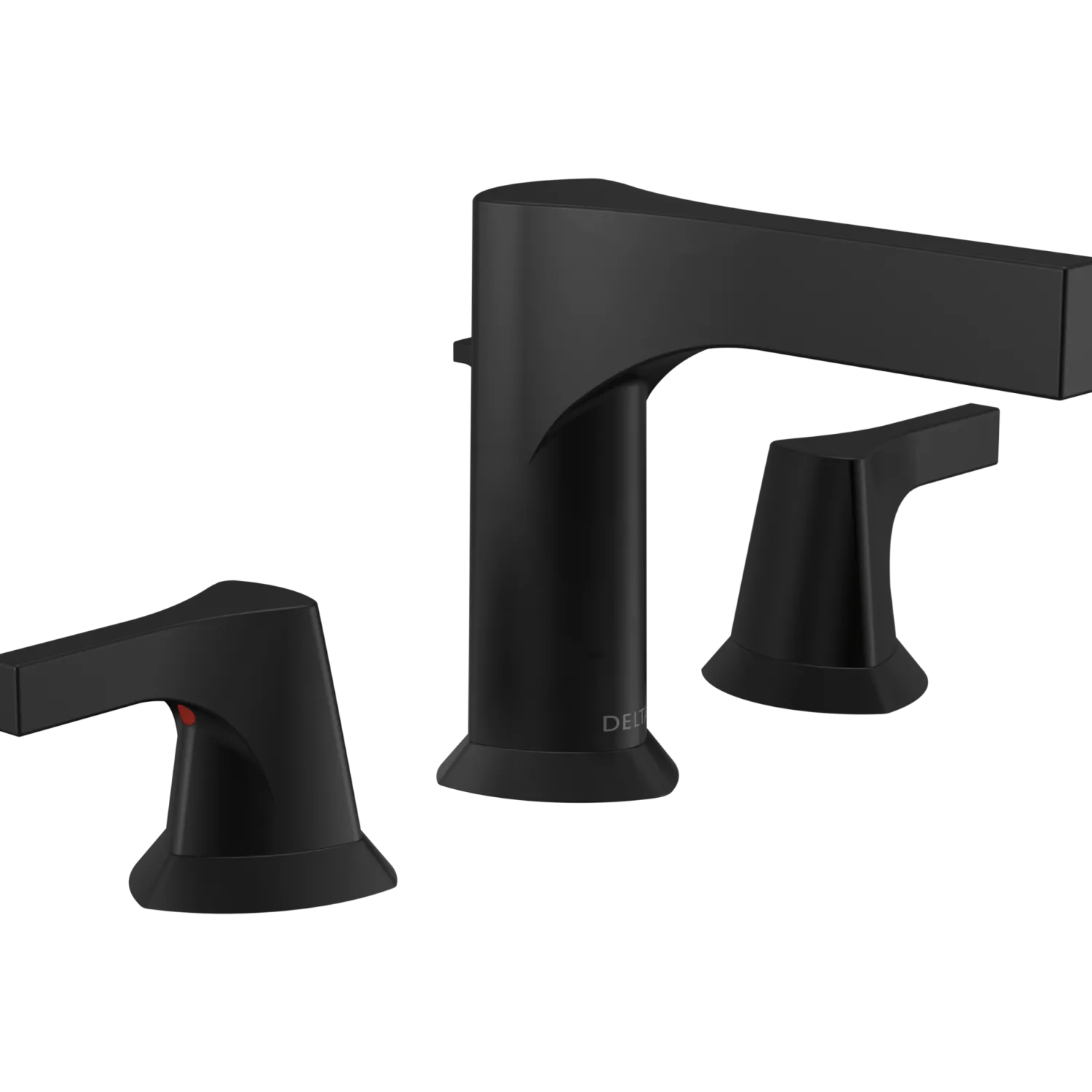 Sale Zura Two Handle Widespread Bathroom Faucet in Matte Black 8" Widespread