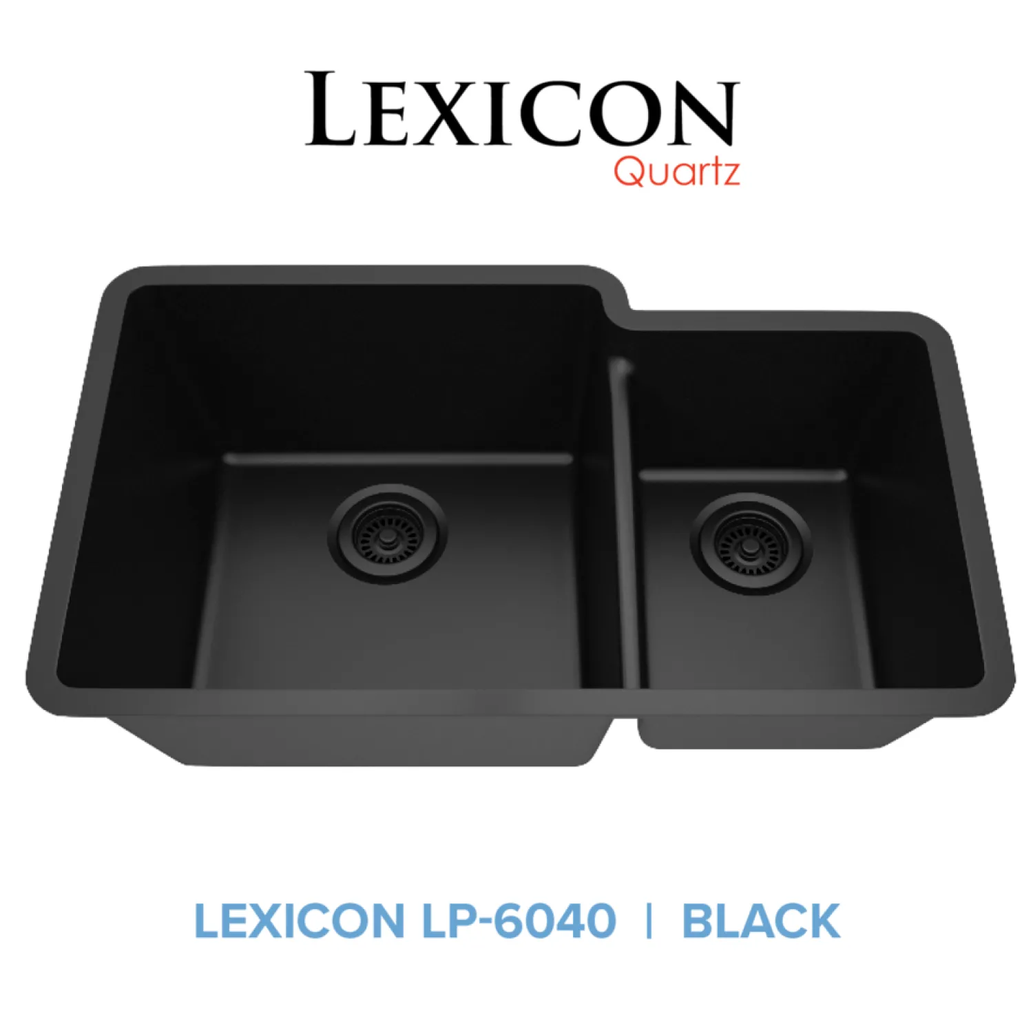 32" Double Bowl 60/40 Quartz Composite Sink Drop-In / Top Mount Sinks|Double Bowl Sinks
