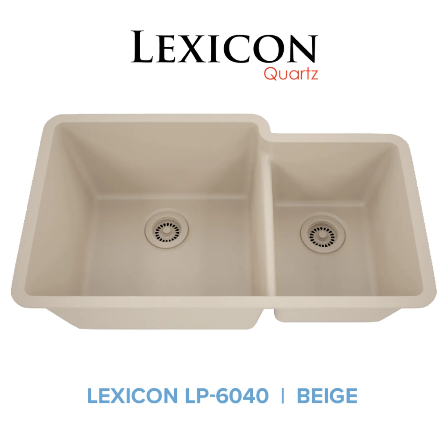 32" Double Bowl 60/40 Quartz Composite Sink Drop-In / Top Mount Sinks|Double Bowl Sinks