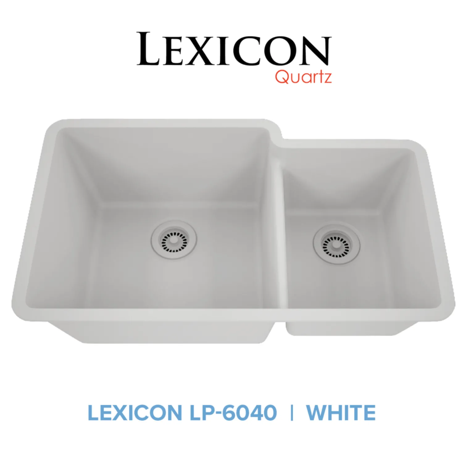 32" Double Bowl 60/40 Quartz Composite Sink Drop-In / Top Mount Sinks|Double Bowl Sinks