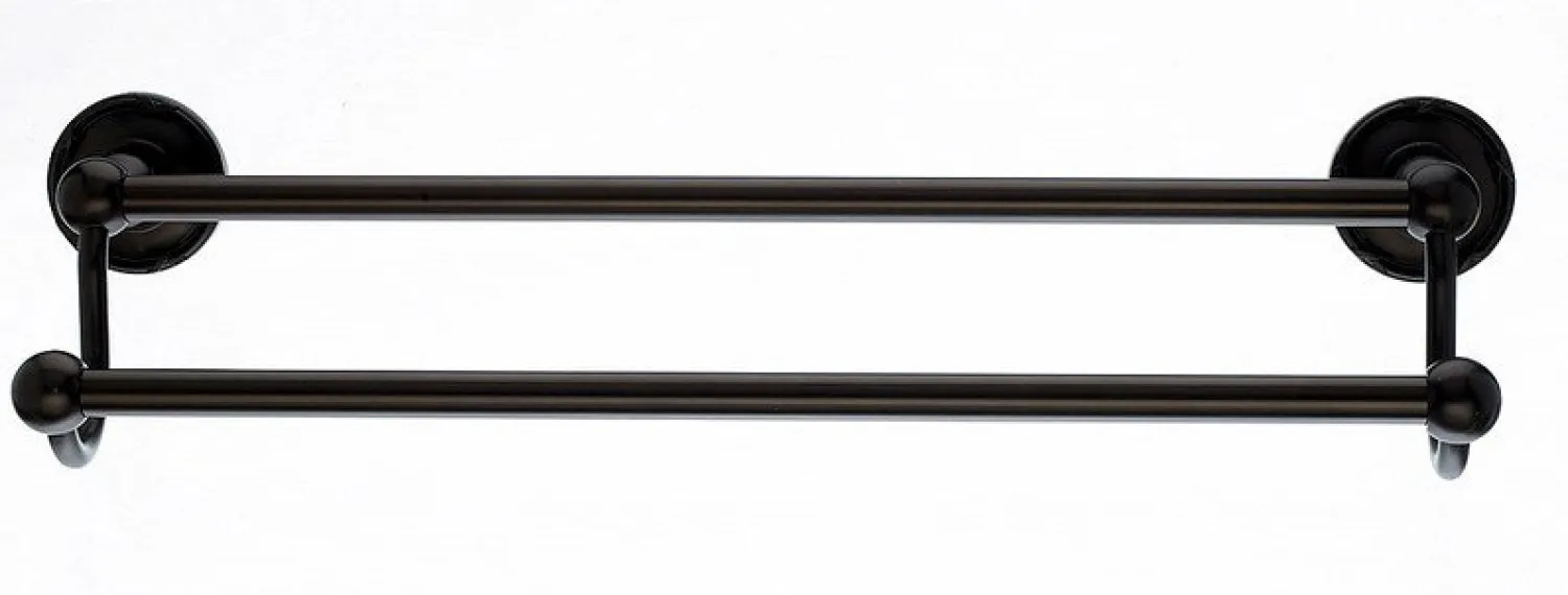 Best 18" Double Towel Bar With Ribbon & Reed Detail In Oil Rubbed Bronze Top Knobs|Towel Bars