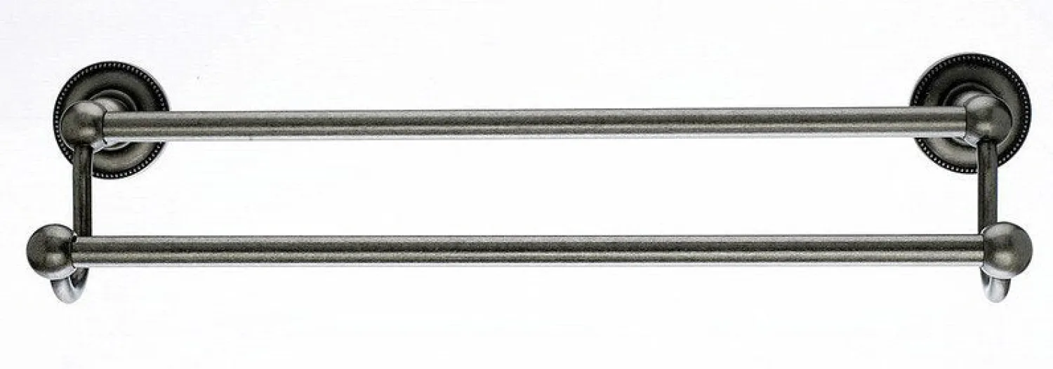 Discount Ed7Apa 18" Double Towel Bar With Beaded Detail In Antique Pewter Top Knobs|Towel Bars