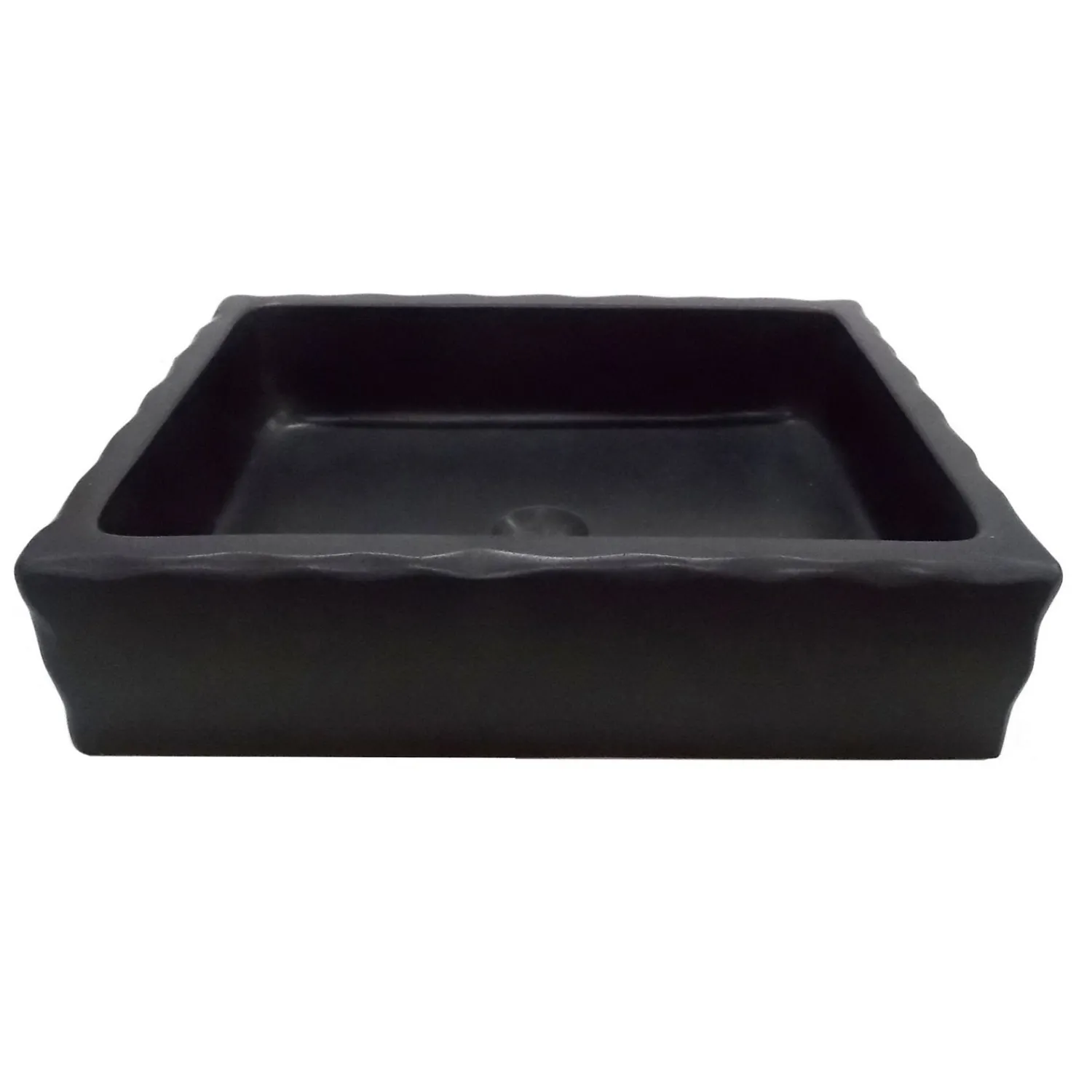 Clearance Antique Rectangular Lava Stone Vessel Sink Honed Above Counter / Vessel Sinks