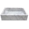 Sale Antique Rectangular Carrara Marble Vessel Sink Honed Above Counter / Vessel Sinks