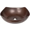 Discount Arched Edges Copper Vessel Sink - Antique Dark Copper Above Counter / Vessel Sinks