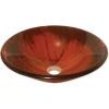 Discount Autumn Warmth Swirl Glass Vessel Sink Above Counter / Vessel Sinks