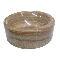 Best Barrel Vessel Sink - Brown Onyx Polished Above Counter / Vessel Sinks
