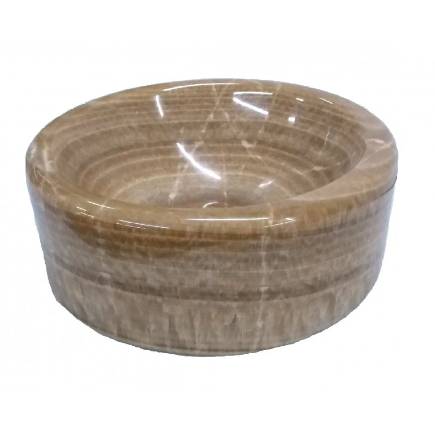 Best Barrel Vessel Sink - Brown Onyx Polished Above Counter / Vessel Sinks