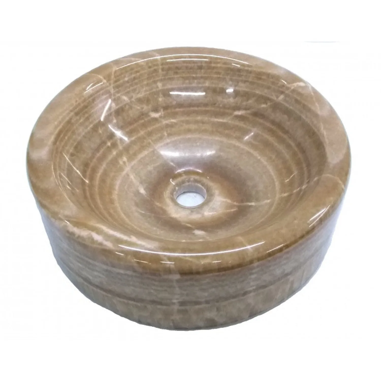 Best Barrel Vessel Sink - Brown Onyx Polished Above Counter / Vessel Sinks