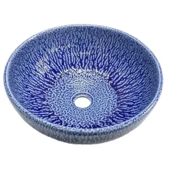 New Blue Streams Ceramic Vessel Sink Above Counter / Vessel Sinks