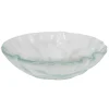 Hot 14" Clear Freeform Wave Glass Vessel Sink Above Counter / Vessel Sinks