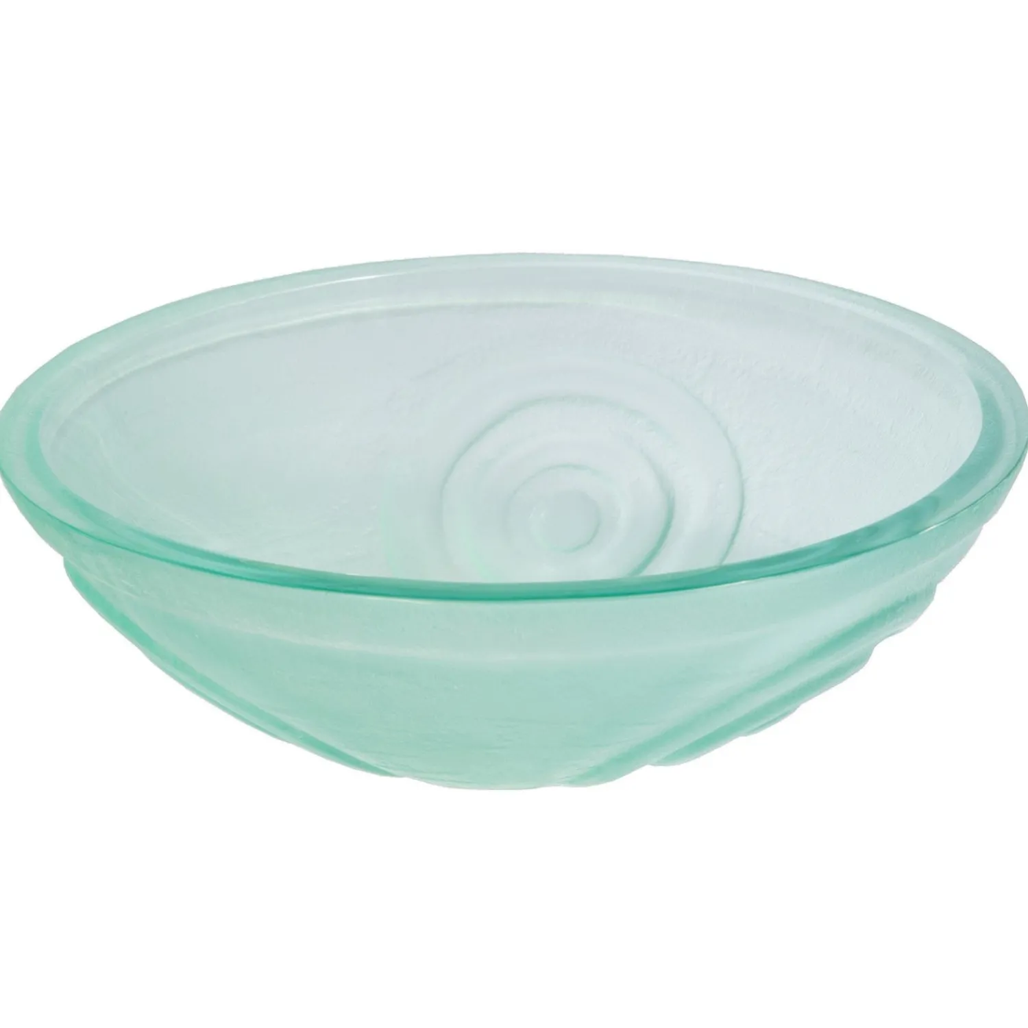 Online Clear Swirls Glass Vessel Sink Above Counter / Vessel Sinks