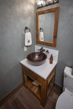Hot Double Wall Copper Sink With Hammered Exterior - Antique Dark Above Counter / Vessel Sinks