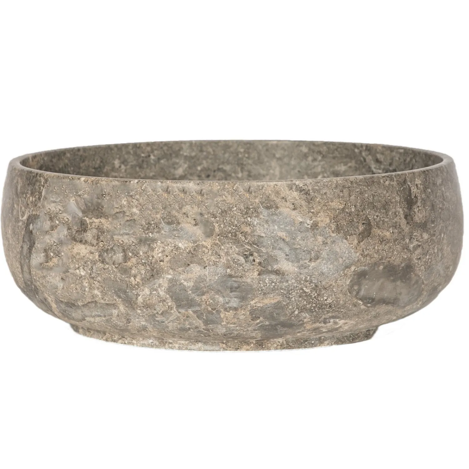 Sale Gral Round Vessel Sink in Gray Marble Above Counter / Vessel Sinks