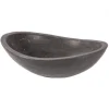 Sale Honed Black Limestone Canoe Sink Above Counter / Vessel Sinks