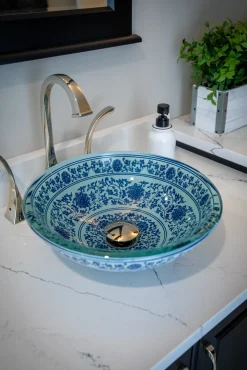 Sale Ming Dynasty Glass Vessel Sink Above Counter / Vessel Sinks