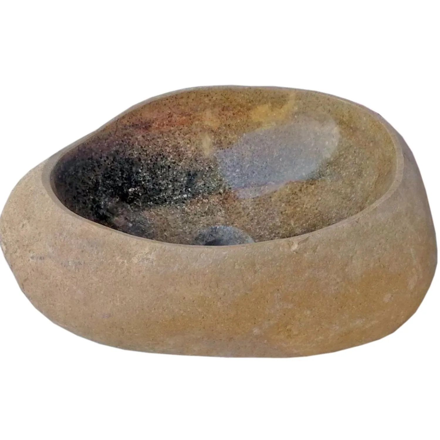 Outlet Natural River Rock Boulder Sink - Polished Interior Above Counter / Vessel Sinks|Specialty Stone Sinks
