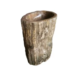 Discount Natural Stone Pedestal Sink - Petrified Wood Specialty Stone Sinks