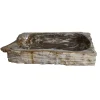 Hot Natural Stone Trough Vessel Sink - Petrified Wood Above Counter / Vessel Sinks|Specialty Stone Sinks