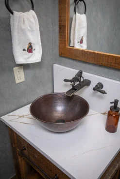 Outlet Petite Copper Vessel Sink - Antique Dark Copper Above Counter / Vessel Sinks