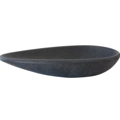 Discount Pod Shaped Vessel Sink - Honed Black Basalt Above Counter / Vessel Sinks