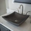 Sale Square Deep Zen Sink - Lava Stone Above Counter / Vessel Sinks