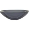 Discount Square Glass Vessel Sink in Onyx Black with Rounded Corners Above Counter / Vessel Sinks