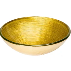 Sale Venice Round Vessel Glass Sink in Khaki Above Counter / Vessel Sinks