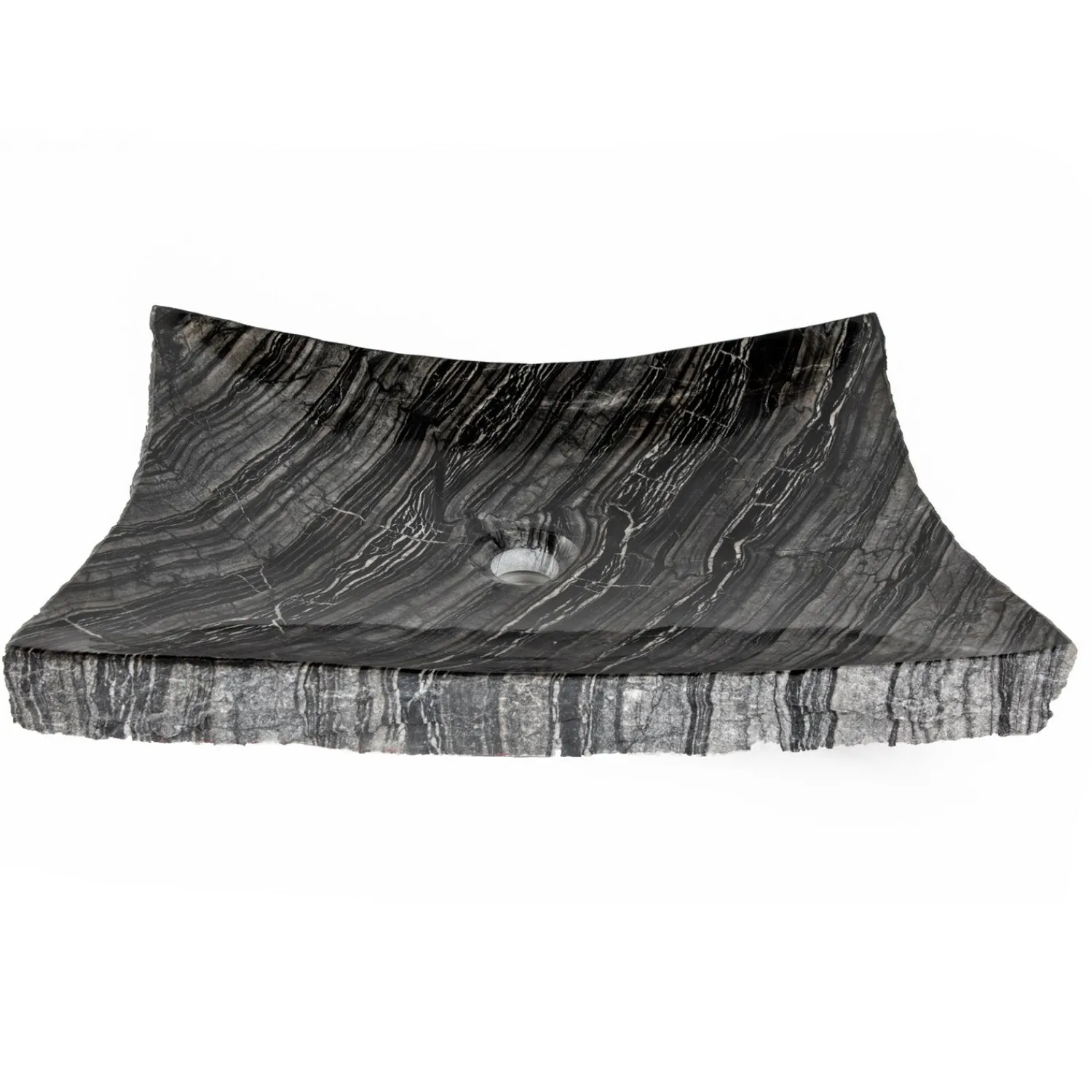Online Wooden Black Marble Large Zen Sink Above Counter / Vessel Sinks