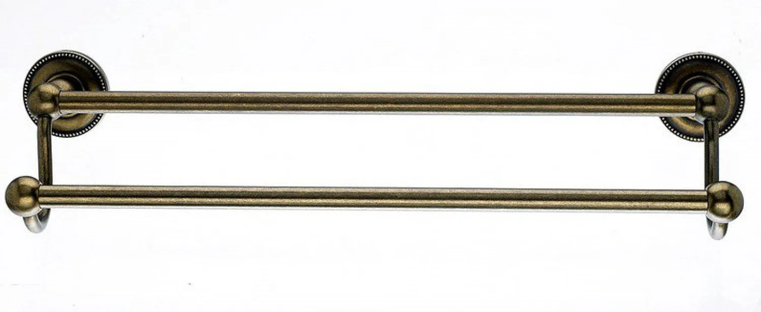 Outlet Ed7Gbza 18" Double Towel Bar With Beaded Detail In German Bronze Top Knobs|Towel Bars