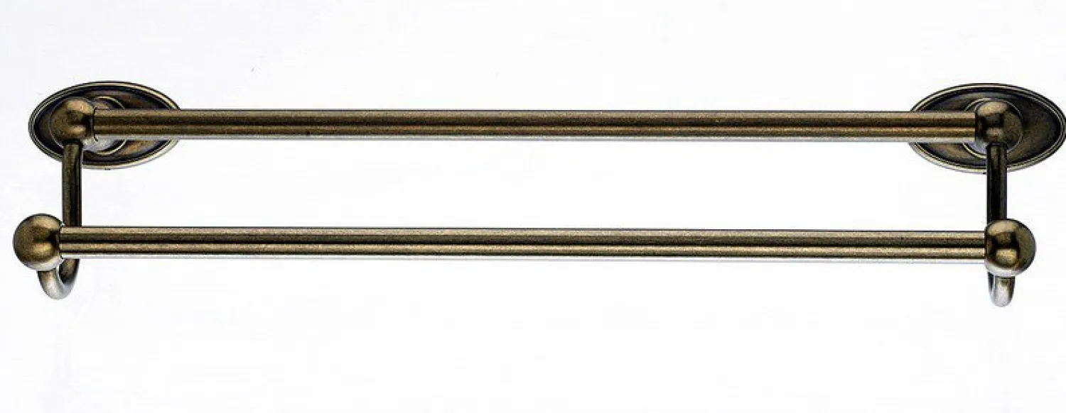 Sale Ed7Gbzc 18" Double Towel Bar With Oval Backplate In German Bronze Top Knobs|Towel Bars