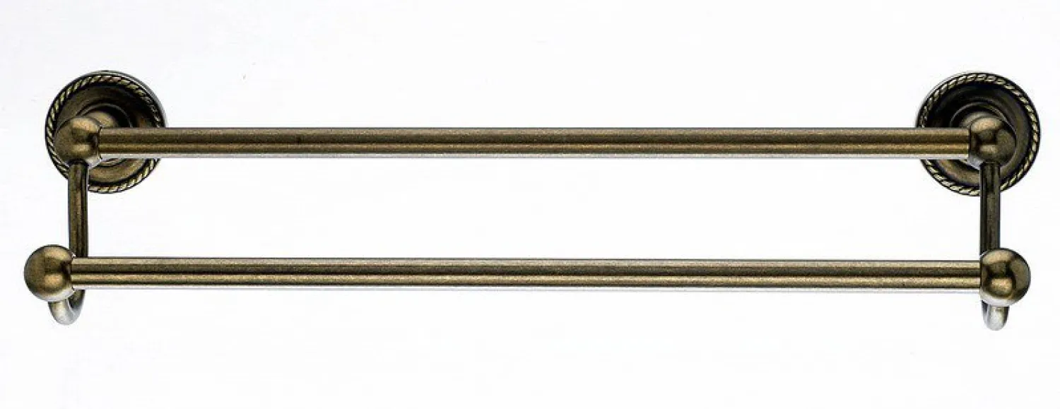 Discount Ed7Gbzf 18" Double Towel Bar With Rope Detail In German Bronze Top Knobs|Towel Bars