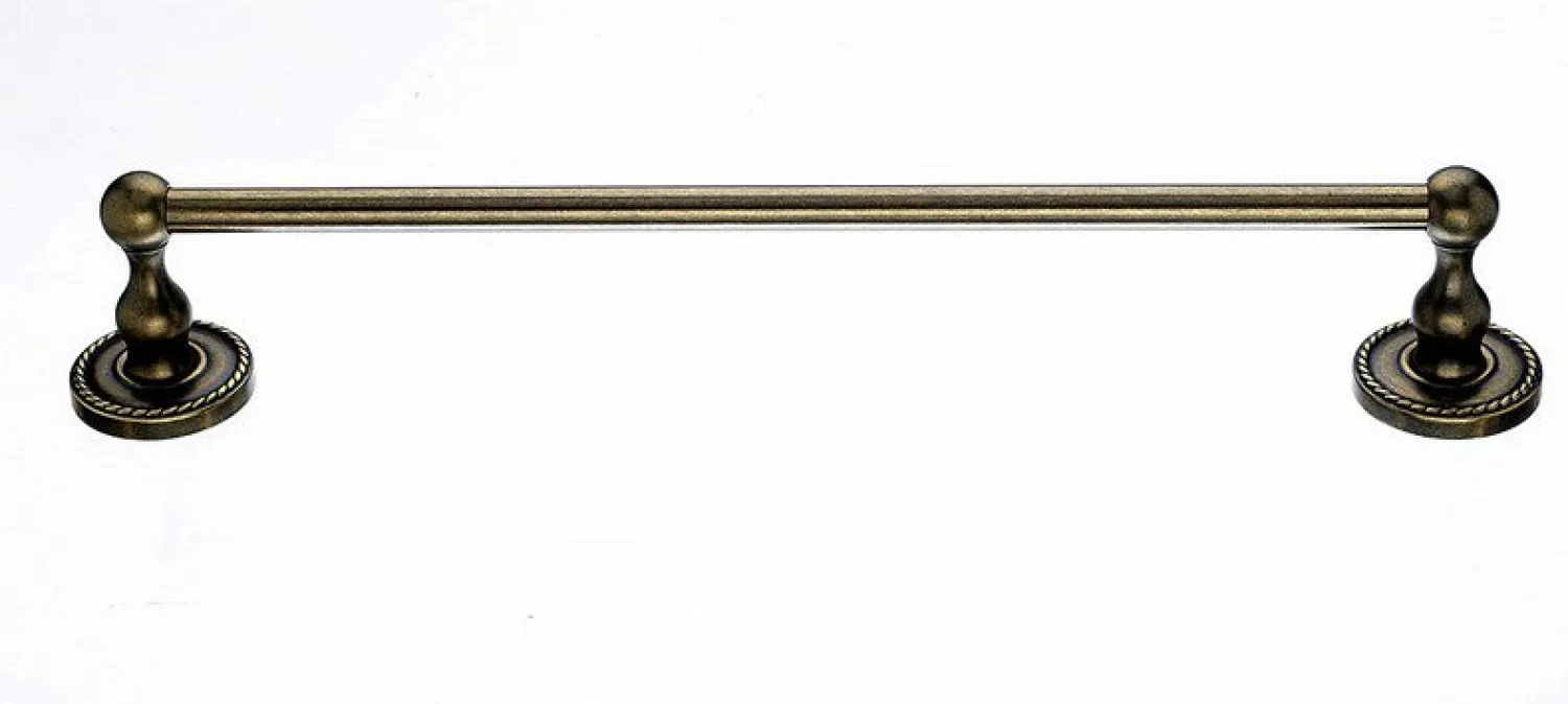 New Ed6Gbzf 18" Single Towel Bar With Rope Detail In German Bronze Top Knobs|Towel Bars