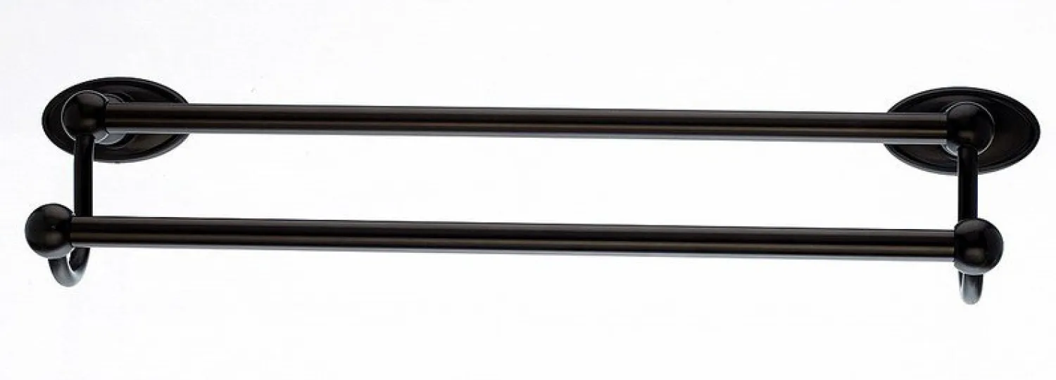 Sale Ed7Orbc 18" Double Towel Bar With Oval Backplate In Oil Rubbed Bronze Top Knobs|Towel Bars