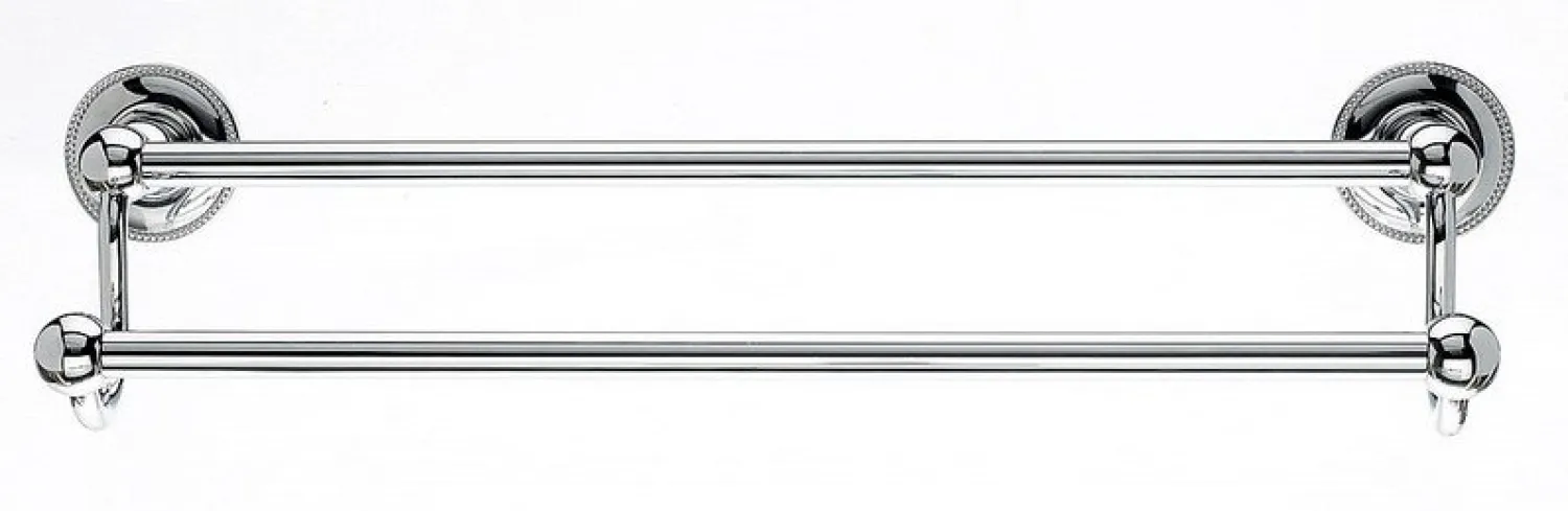 Hot Ed7Pca 18" Double Towel Bar With Beaded Detail In Polished Chrome Top Knobs|Chrome Hardware
