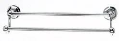 Outlet Ed7Pcb 18" Double Towel Bar With Hex Detail In Polished Chrome Top Knobs|Chrome Hardware