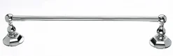 Ed6Pcb 18" Single Towel Bar With Hex Detail In Polished Chrome Top Knobs|Chrome Hardware