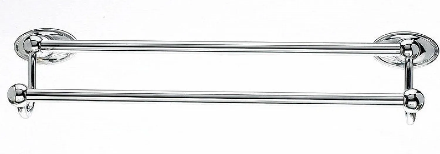 Discount Ed7Pcc 18" Double Towel Bar With Oval Backplate In Polished Chrome Top Knobs|Chrome Hardware