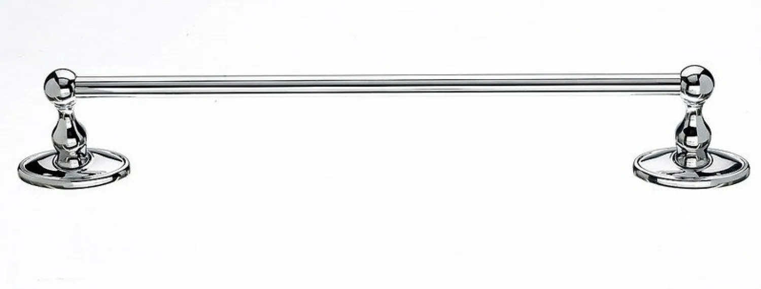 Best Ed6Pcc 18" Single Towel Bar With Oval Backplate In Polished Chrome Top Knobs|Chrome Hardware