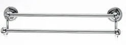New Ed7Pcf 18" Double Towel Bar With Rope Detail In Polished Chrome Top Knobs|Chrome Hardware