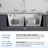 Discount 32" Equal Double Bowl Quartz Composite Sink Drop-In / Top Mount Sinks|Double Bowl Sinks