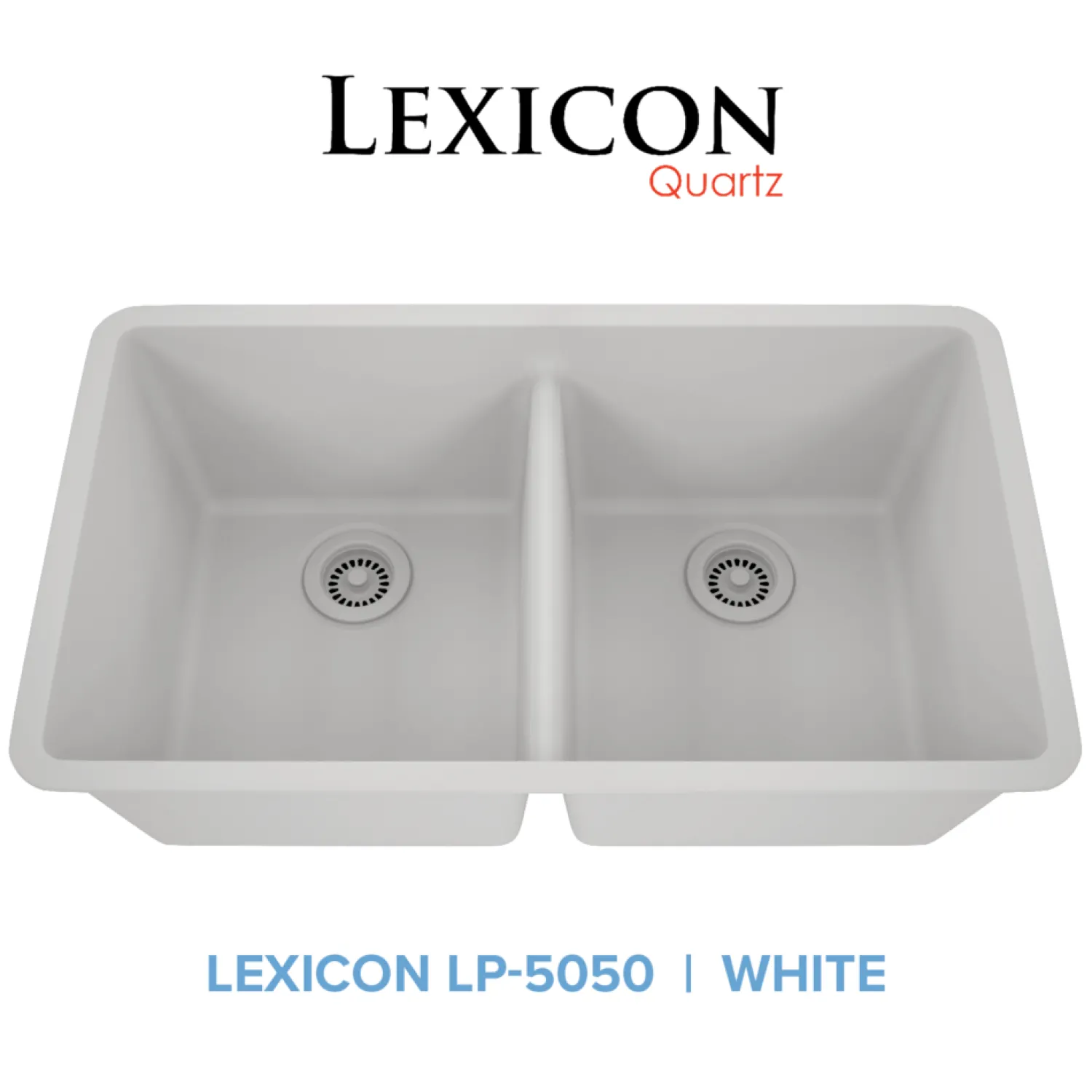 Discount 32" Equal Double Bowl Quartz Composite Sink Drop-In / Top Mount Sinks|Double Bowl Sinks
