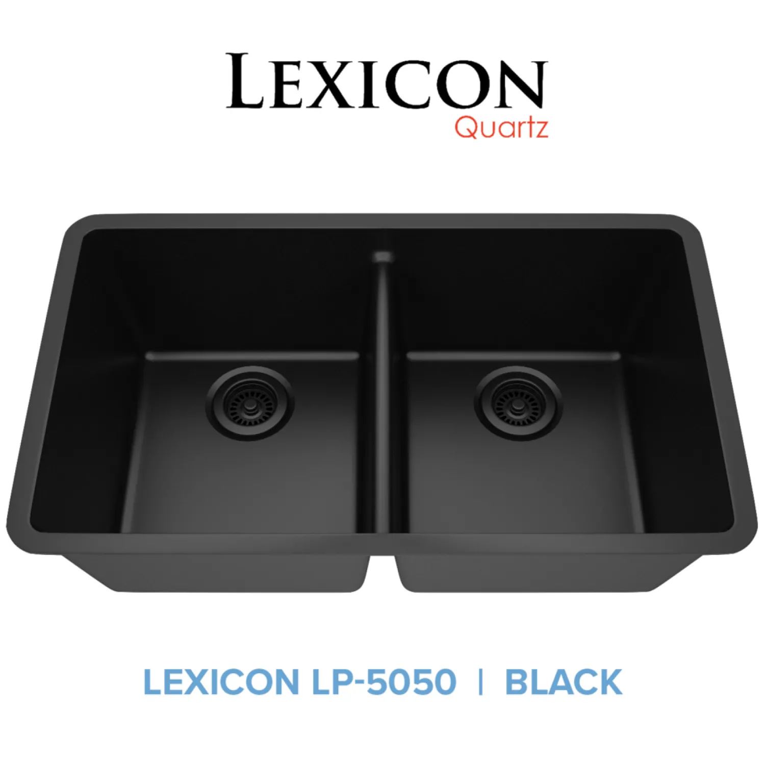 Discount 32" Equal Double Bowl Quartz Composite Sink Drop-In / Top Mount Sinks|Double Bowl Sinks