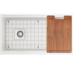 Outlet 36" Fireclay Farmhouse Workstation Single Bowl Sink Single Bowl Sinks|Apron Front / Farmhouse Sinks
